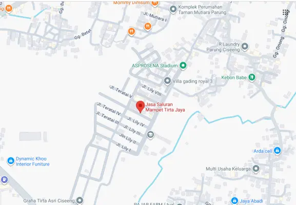 Peta Lokasi Tirta Jaya Ciseeng Bogor