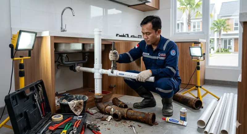 Deteksi pipa bocor tanpa bongkar