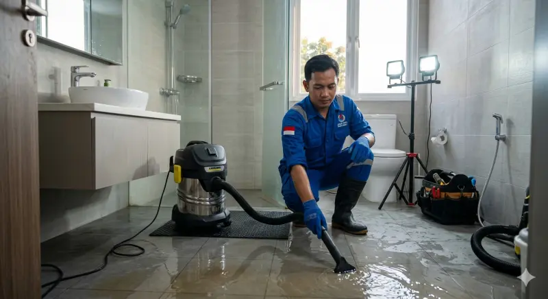 Perbaikan wastafel mampet