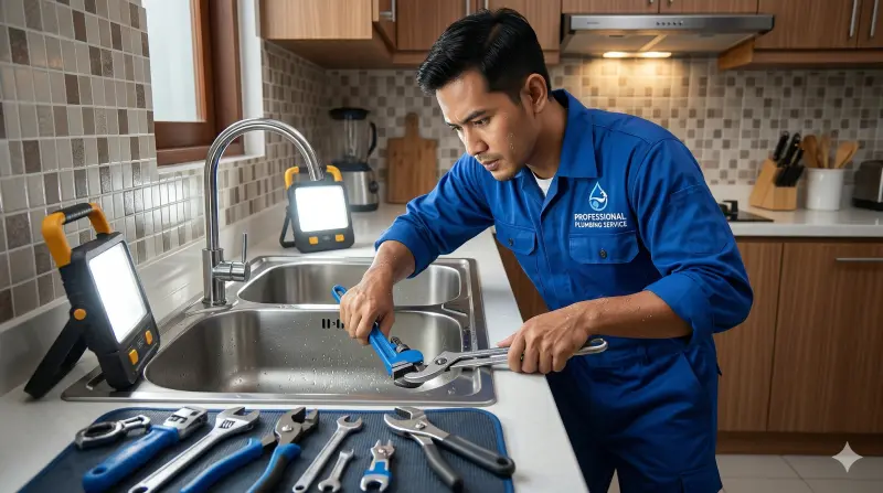 Teknisi Tirta Jaya bertugas