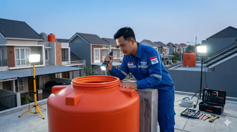 Pembersihan selokan mampet